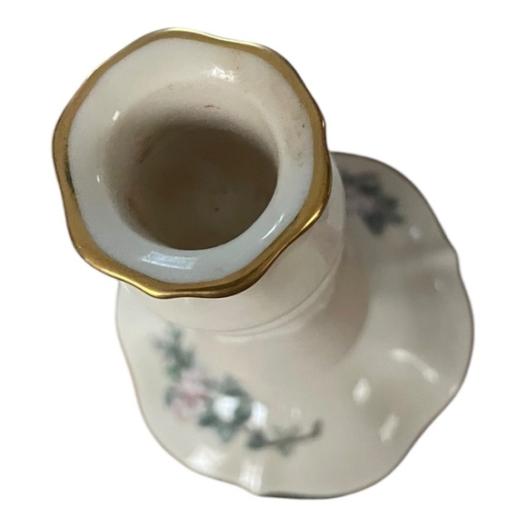 Lenox Dinnerware Serenade Pattern Set of 2 Candlesticks - Picture 4 of 4